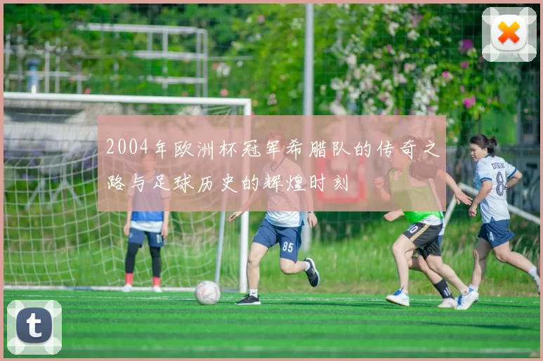 2004年欧洲杯冠军希腊队的传奇之路与足球历史的辉煌时刻